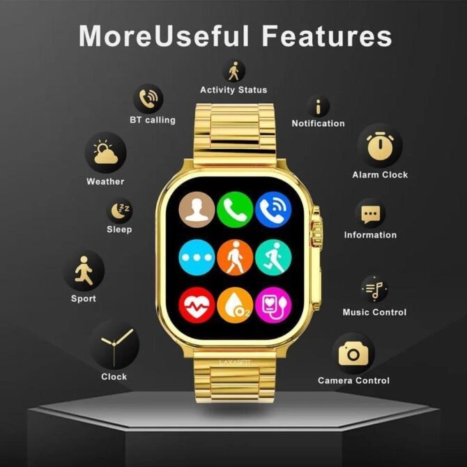 D20 Smart Watch – 2.02" Full Touch Display, IP67 Waterproof - Image 2